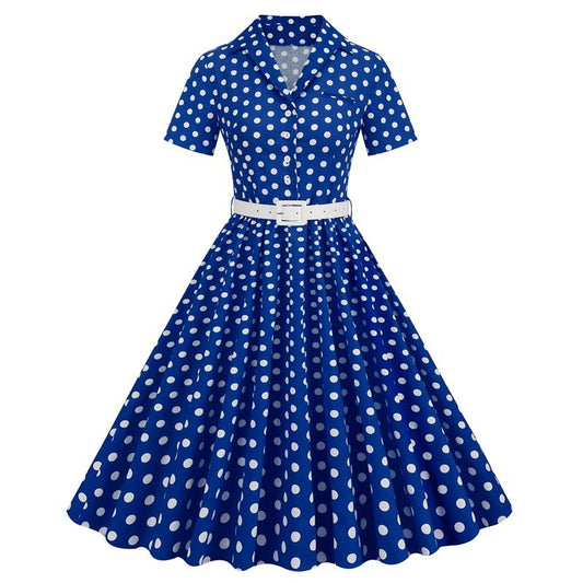 Women's Charming Polka Dot Sleeve Dress Dresses