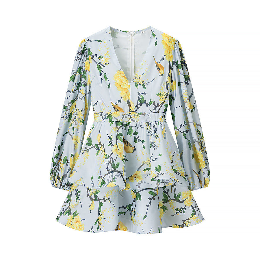 Women's Summer Halter Backless Flower Dress Dresses