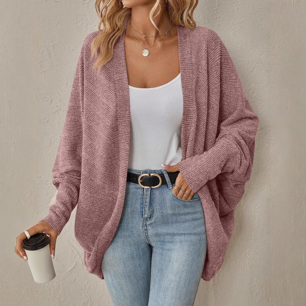 New Women's Knitted Solid Color Mid-length Women's Sweater