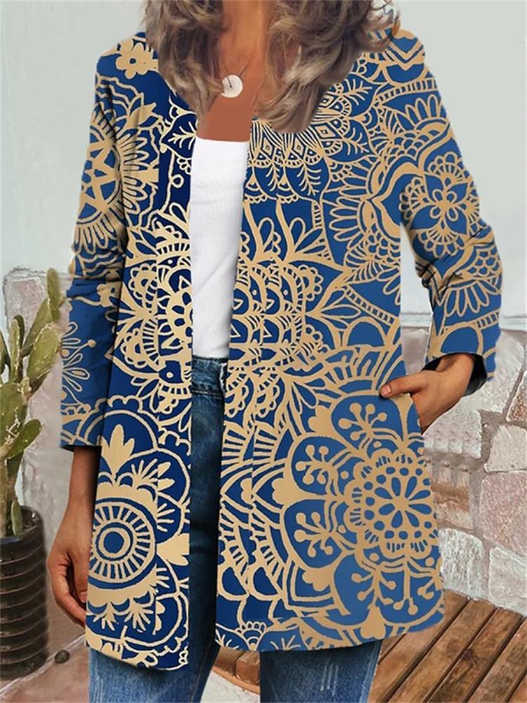 Women's Beautiful Retro Ethnic Print Clothes Cardigans