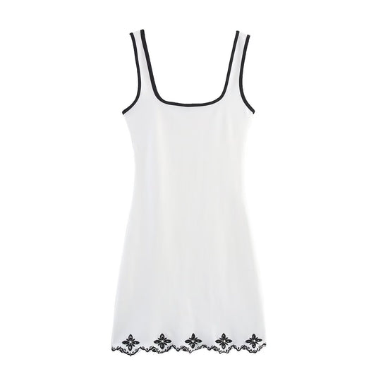 Women's Homemade Artificial Pearl Embroidered Dress Dresses