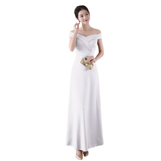 Bride Summer Red Long Family Visiting Wedding Dresses