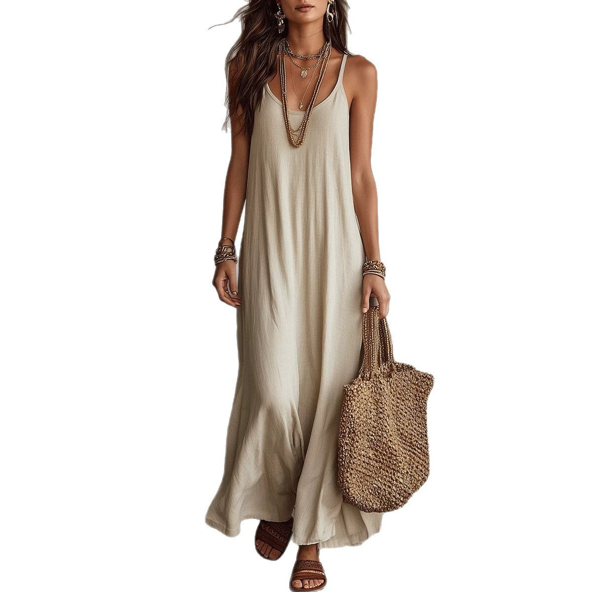 Lazy Relaxed Feeling Bohemian Seaside Vacation Dress