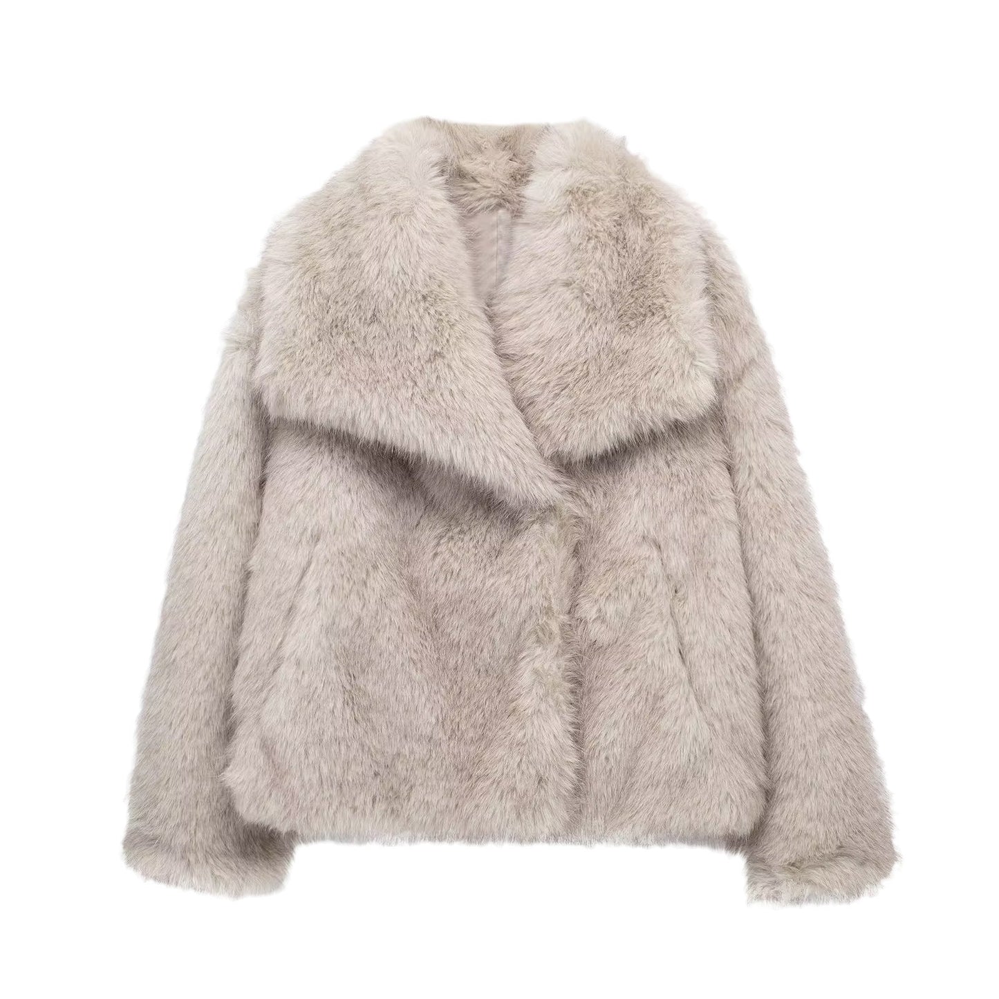Women's Winter Fashionable Elegant Artificial Fur Coats