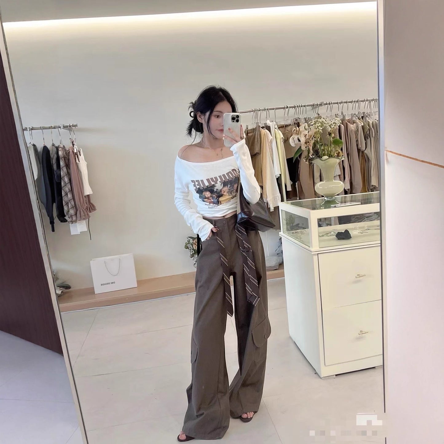 Italian Matchet Large Pocket Overalls Belt Jeans