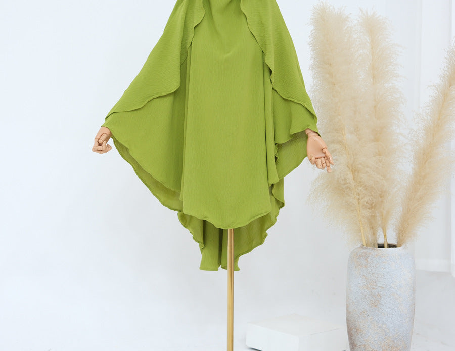 Comfortable Slouchy Solid Color Turban Turkish Dresses