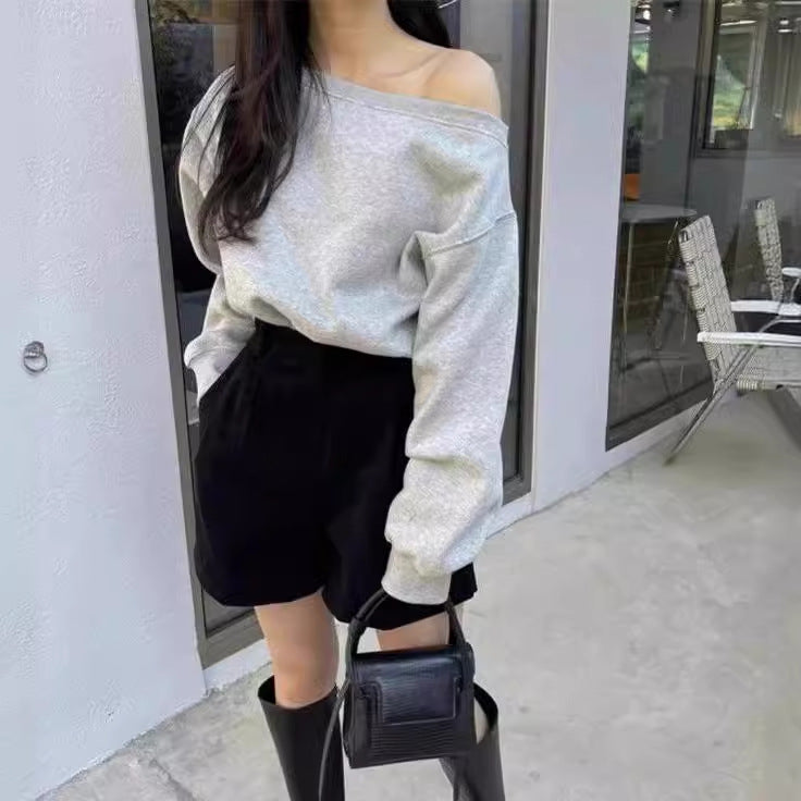 Women's Solid Color Hoodie Elegant Loose Casual Women's Sweater, Sweater