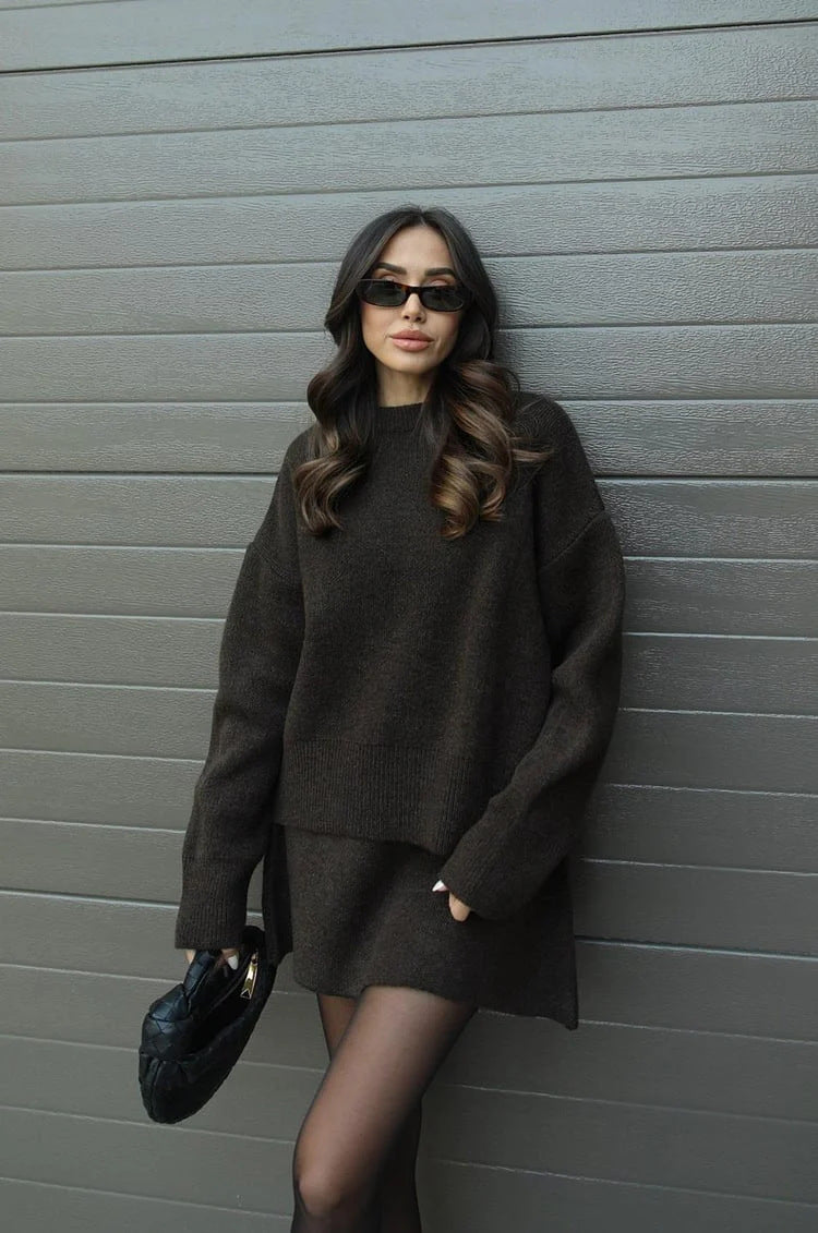 Women's Autumn Pure Color Casual Versatile College Dresses