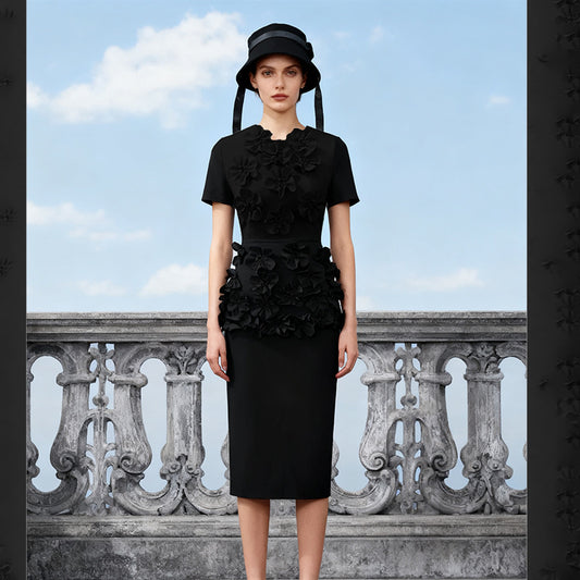 Flower Stitching Two-piece Round Neck Pullover Suits