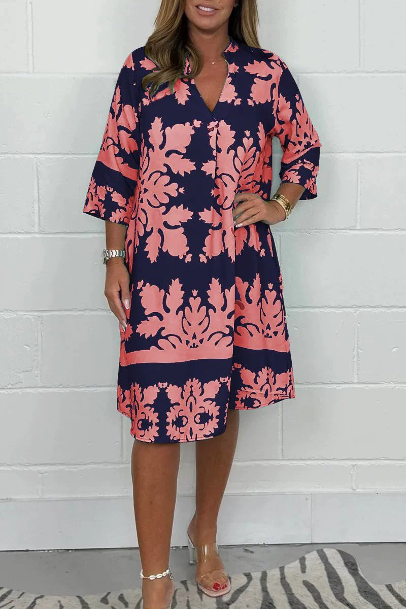 Glamorous Comfortable Women's Printed Sleeves Floral Dress