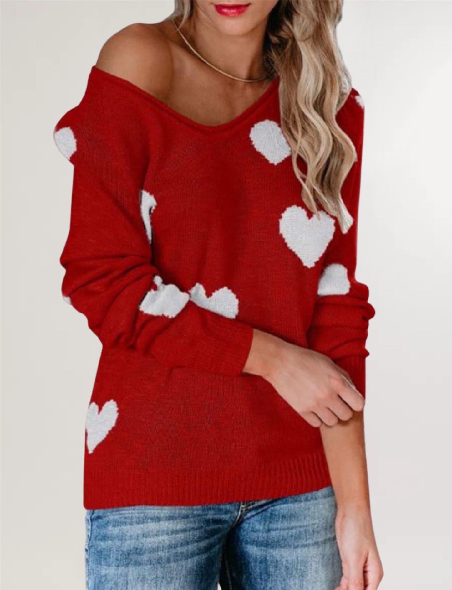 Women's Loose Love Valentine's Day Pullover Sweaters