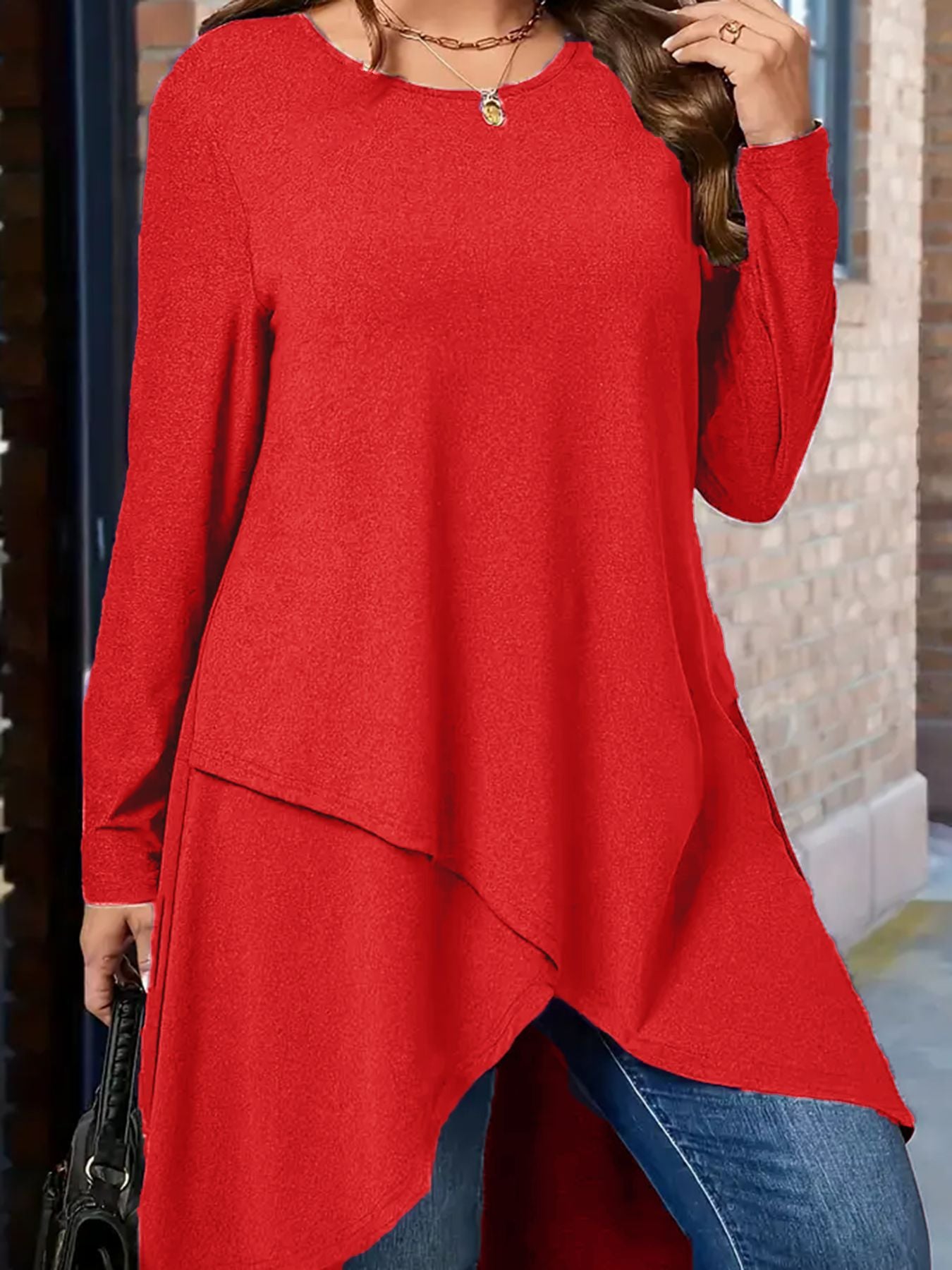 Women's Large Daily Casual Loose Long Sleeves Tops