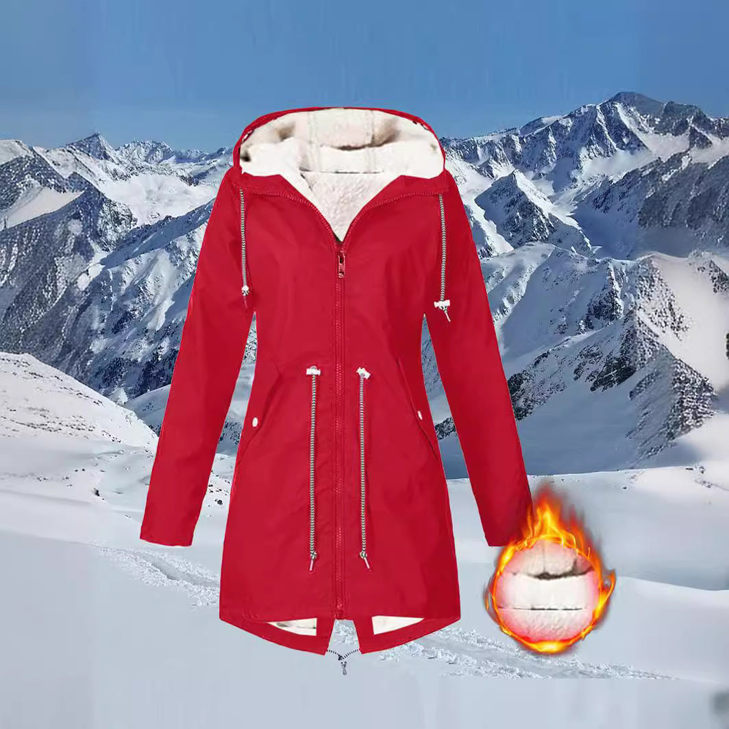 Comfortable Fleece Outdoor Mountaineering Hooded Shell Coats