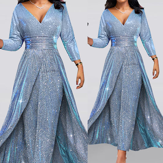 Dress Double-sided Sequined Large Tube Sexy Jumpsuits