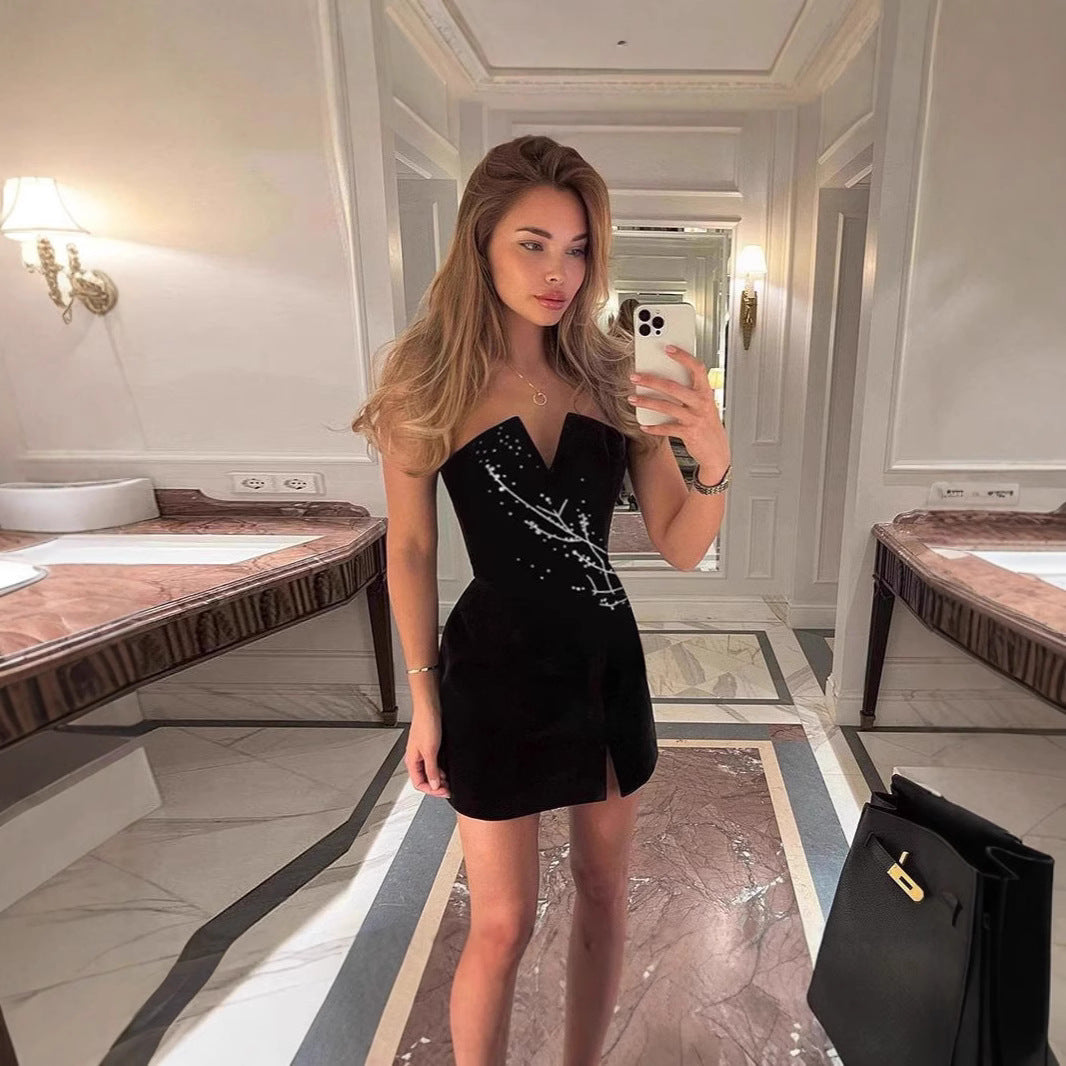 Women's Veet Dress Spring Sexy Temperament Commuting Tops