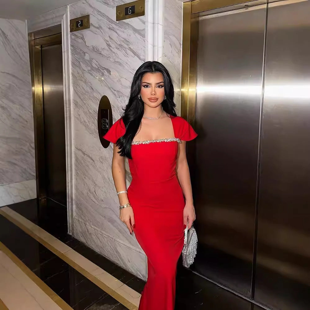 Christmas Dress Formal Occasion Temperament Diamond Dresses