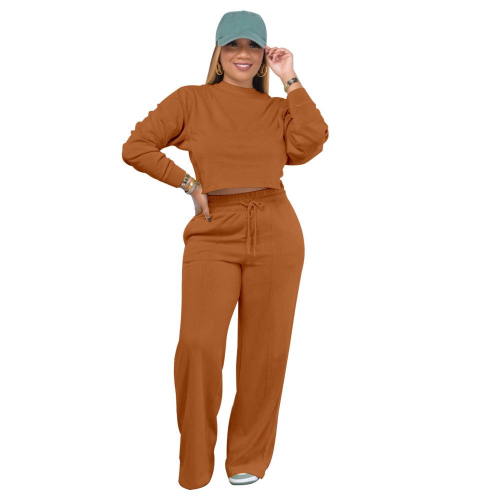 Classic Cute Straight Pocket Two-piece Set Suits
