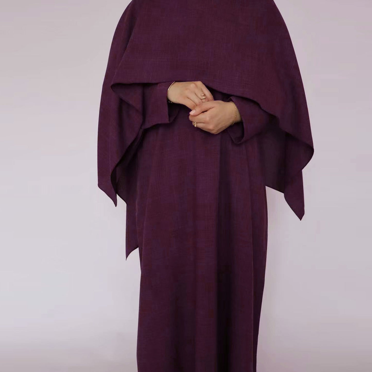 Turkish Solid Color Robe Dress Two-piece Dresses