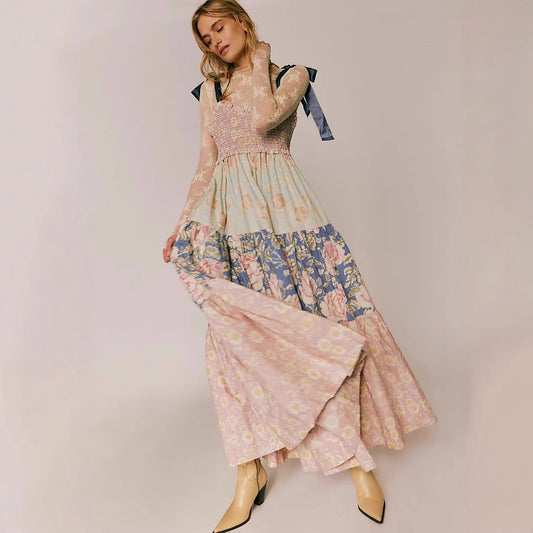 Women's Summer French Fashion Slim Fit Printing Dresses