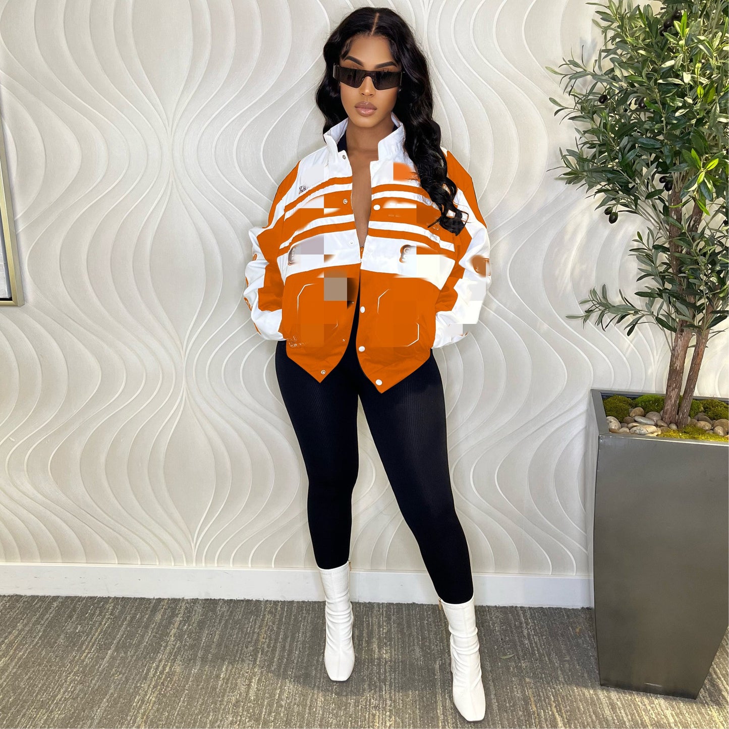 Women's Detachable Hot Motorcycle Printed Cool Silk Jackets