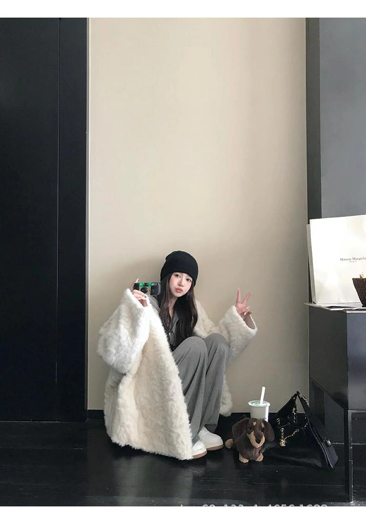 Imitation Flower Fox Mink Atmosphere Sense Dyed Coats