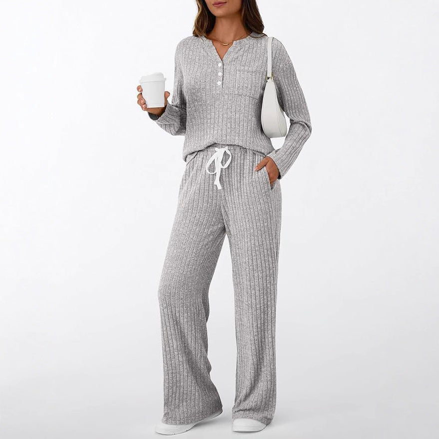 Pretty Women's Outerwear Casual Trousers Set Women's Sweater