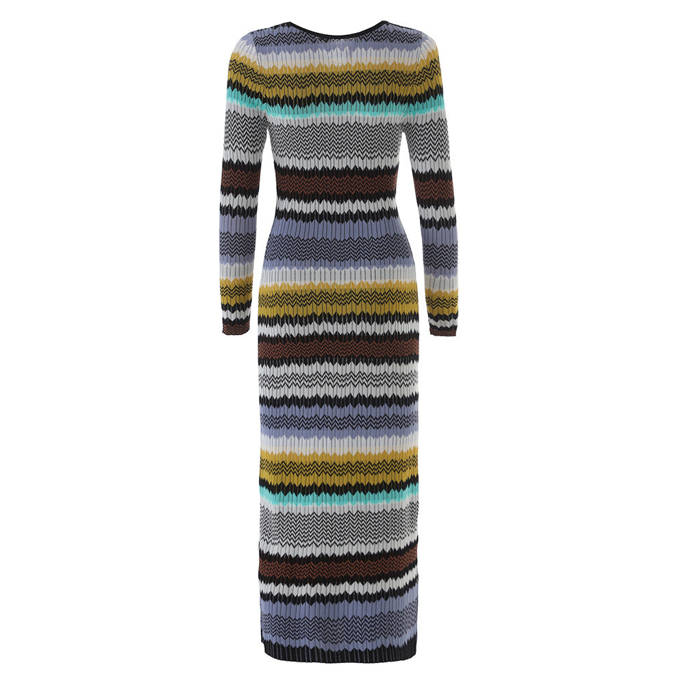 Scoop High Elastic Sleeve Early Autumn Dresses