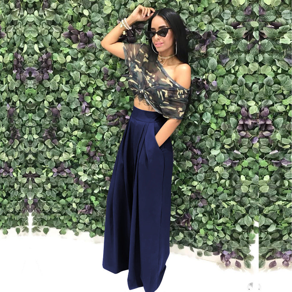 Fashion Personality Flared Wide Leg Casual Pants