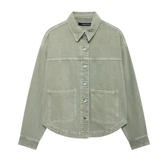 Women's French Style Long Sleeve Denim Jackets