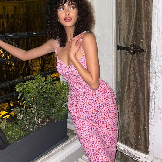 Women's Sexy Bohemian Vacation Style Small Floral Dresses