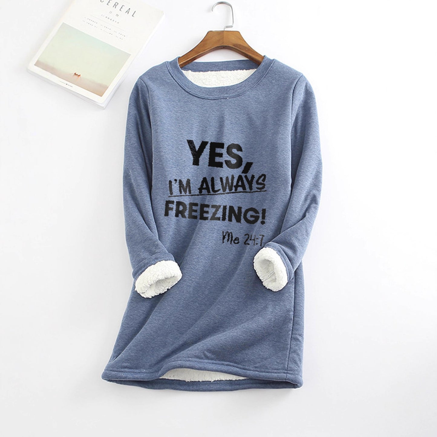 Stylish Fleece-lined Thermal Base Printing Series Women's Sweater, Sweater