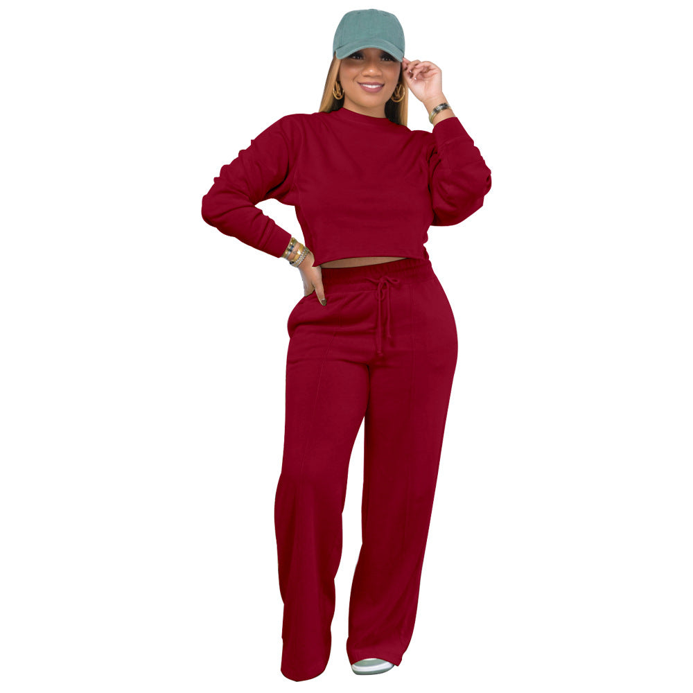 Classic Cute Straight Pocket Two-piece Set Suits