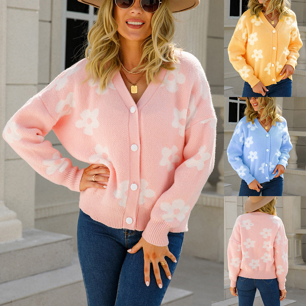 Women's Spring Type Knitted Flower Large For Women's Sweater