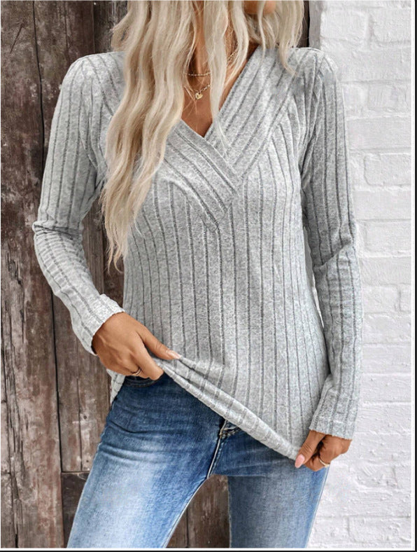 Classy Women's Pullover Long Sleeve T-shirt Sweaters