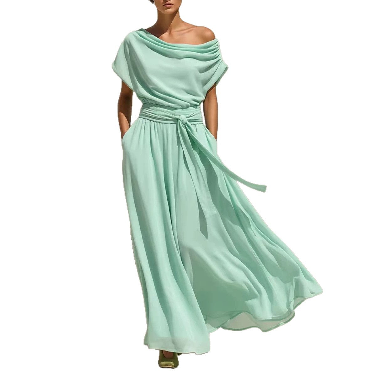 Women's Solid Color Waist Tight Slimming Boat Clothing