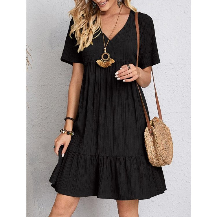 Women's Summer Dress Loose Casual Sleeve Waist Dresses