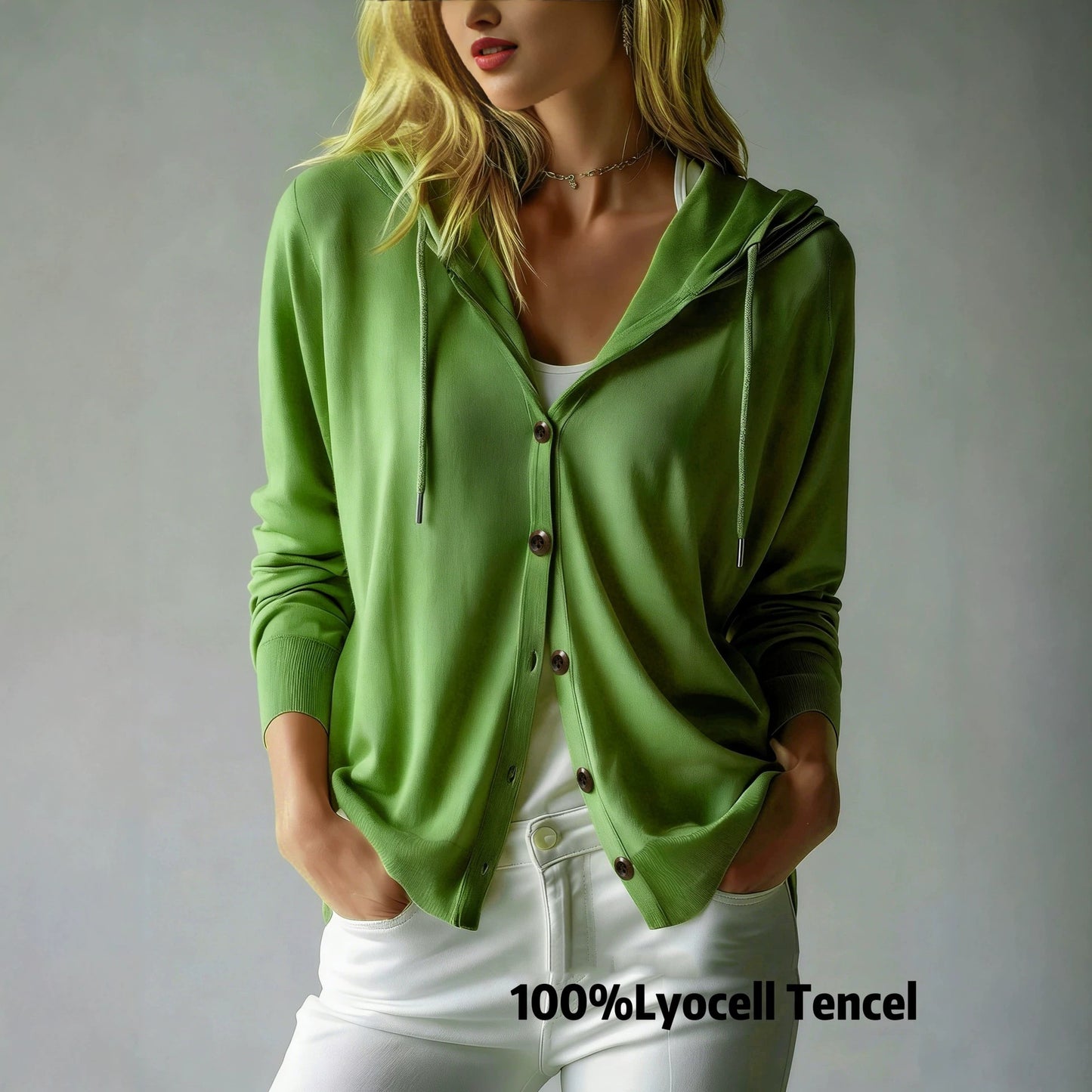 Durable Women's Hooded Knit Casual Business Women's Sweater
