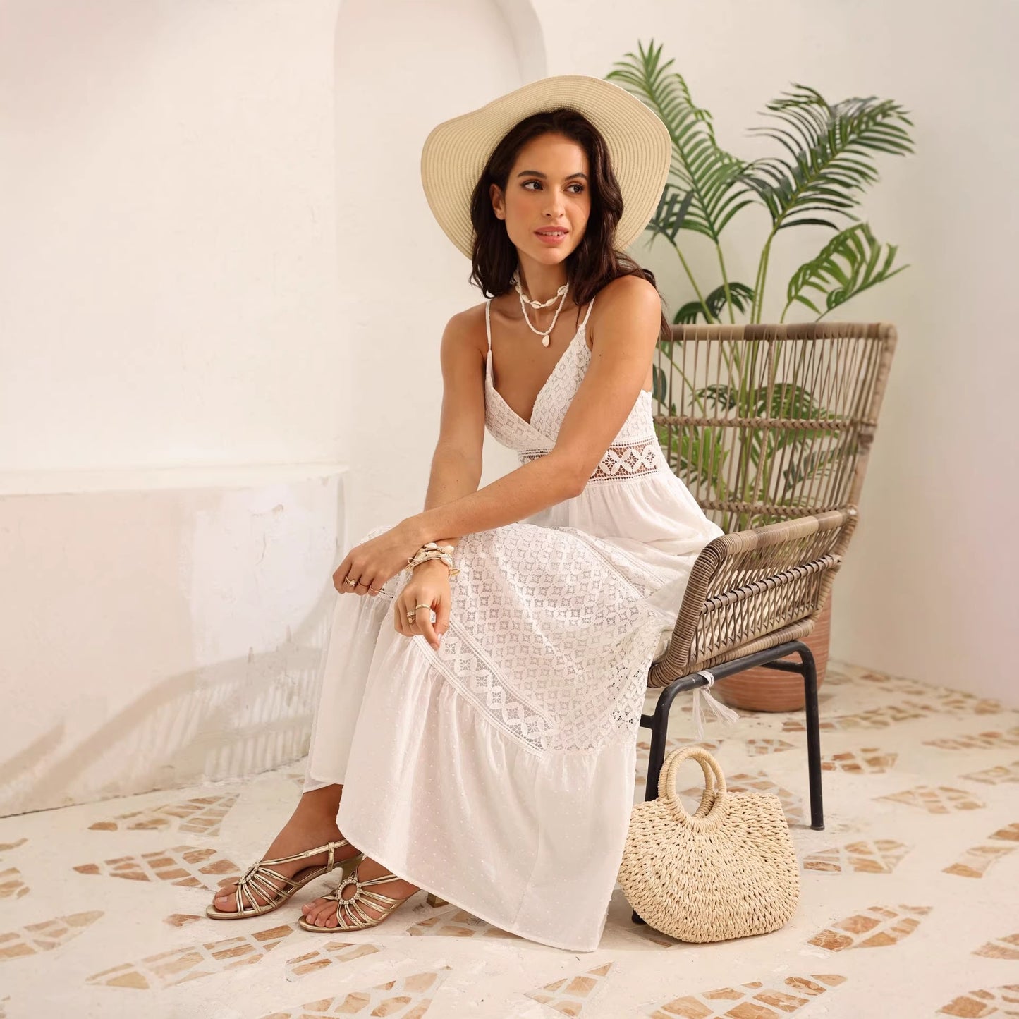 Bohemian Summer Wind Sexy Lace Vacation Cotton Skirts