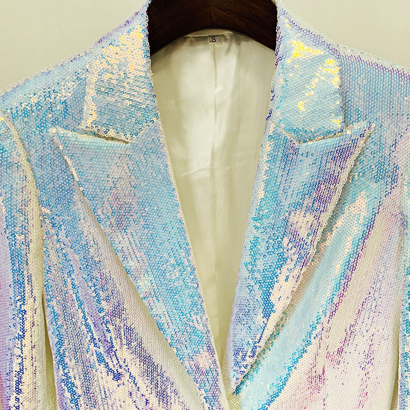Fashion Personality Shiny Colorful Sequined Two-piece Suits