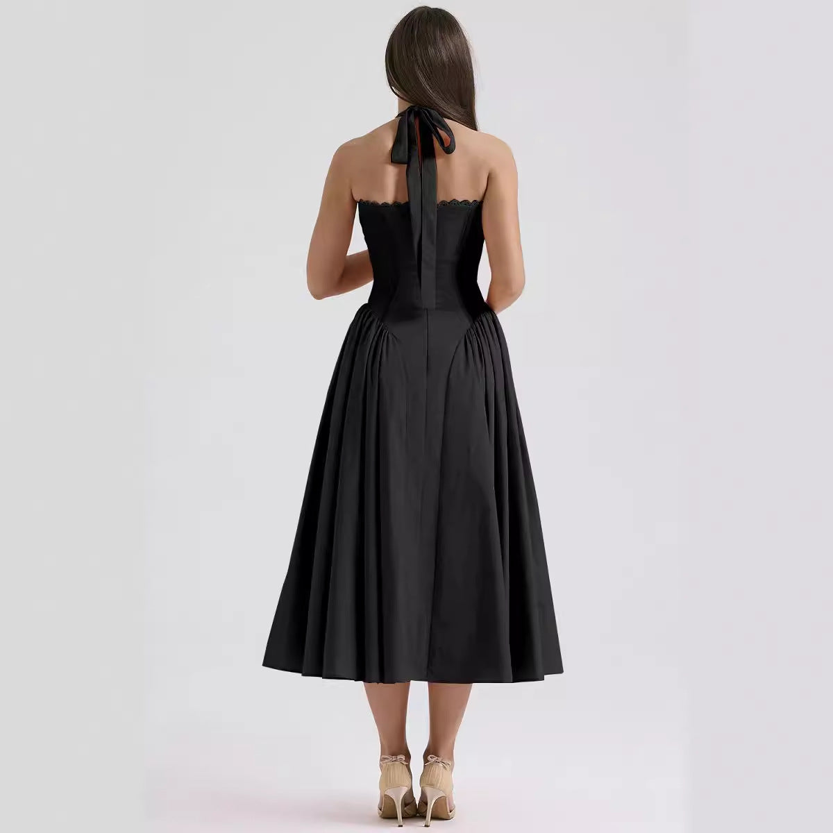 Summer Suspender Dress Fashionable Printed Halter Dresses