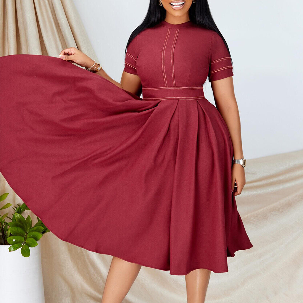 Women's African Large Summer Elegant A- Line Clothing