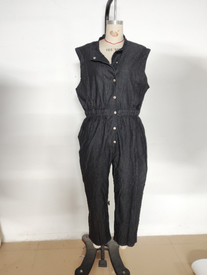 Women's Fashion Wash Denim Hot Personality Jumpsuits