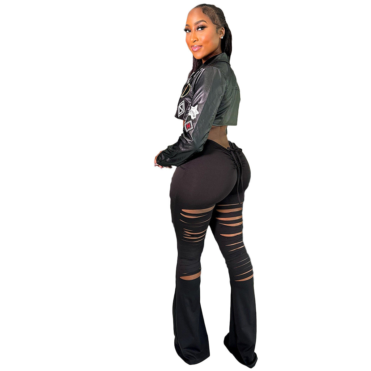 Street Hipster Locomotive Hot Embroidered Leather Jackets