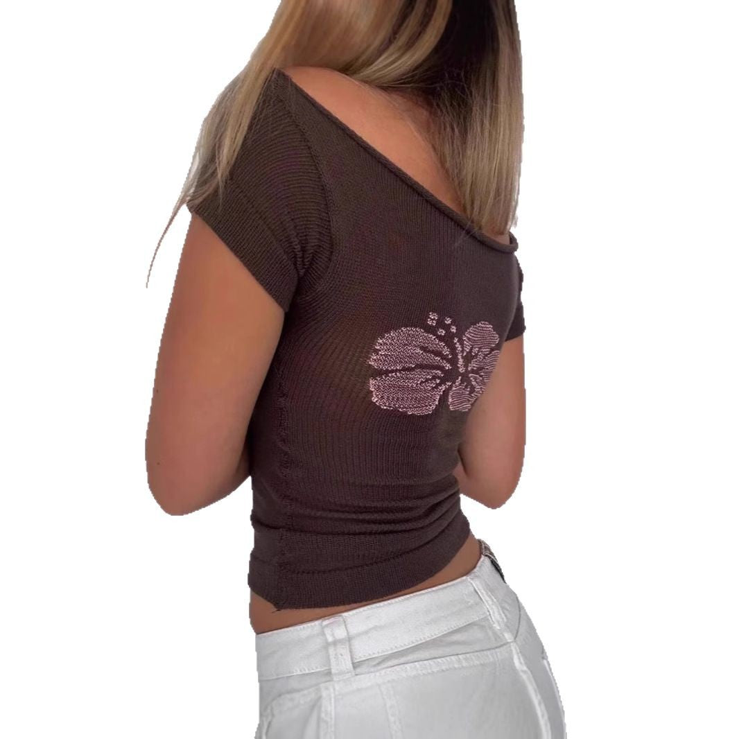 Women's T-shirt Summer Sexy Niche Slim Fit Knitwear