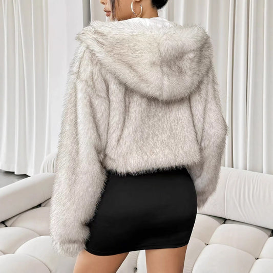 Women's Faux Fur Fashion Western Style Furry Small Coats