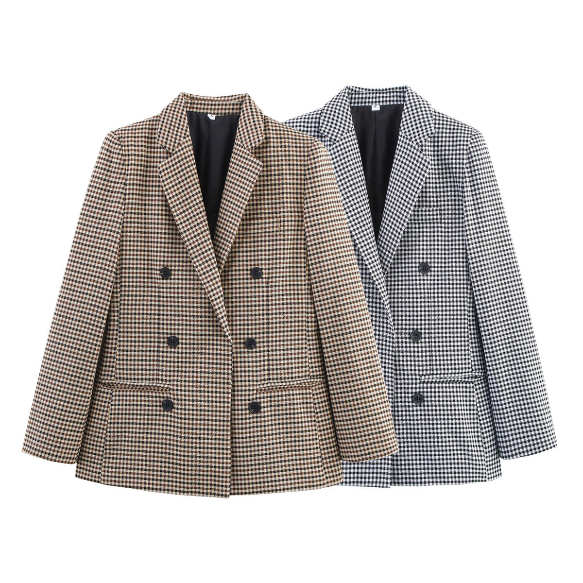 Women's Trendy Beautiful Plaid Double-breasted Autumn Blazers