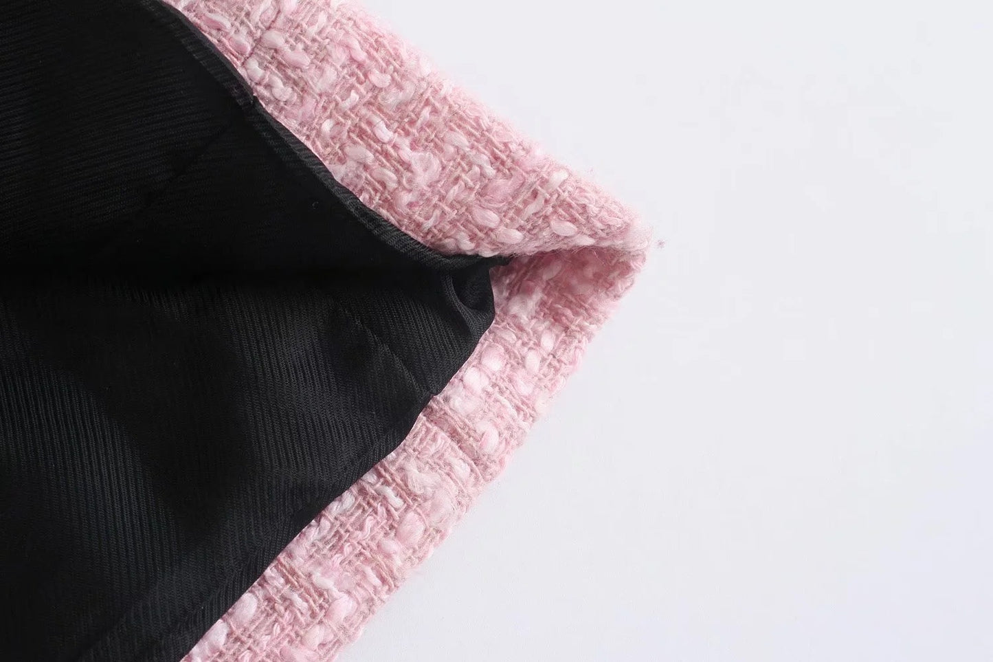 Women's Versatile Classic Pink Woolen Textured Coats