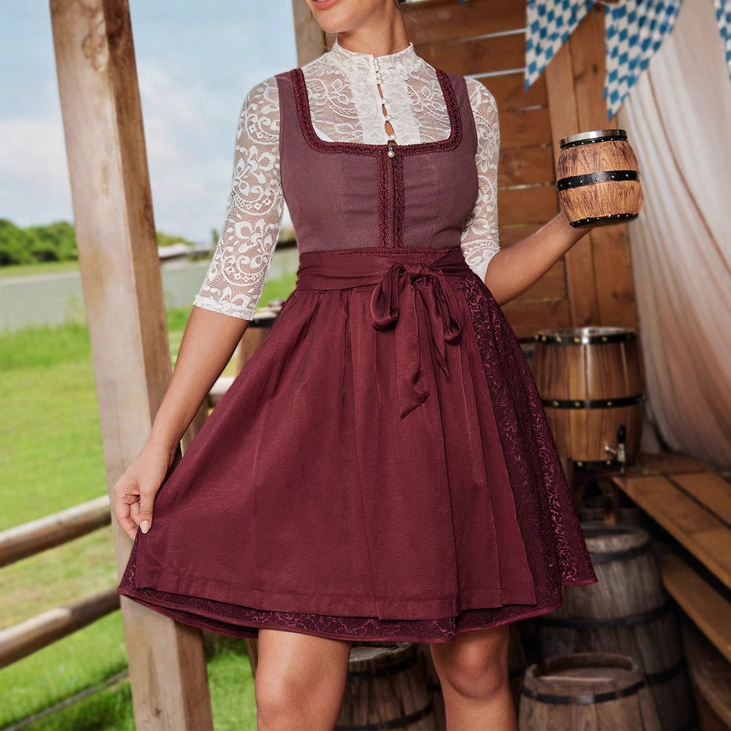 Women's Elegant Graceful Style Waist Stitching Dress Skirts