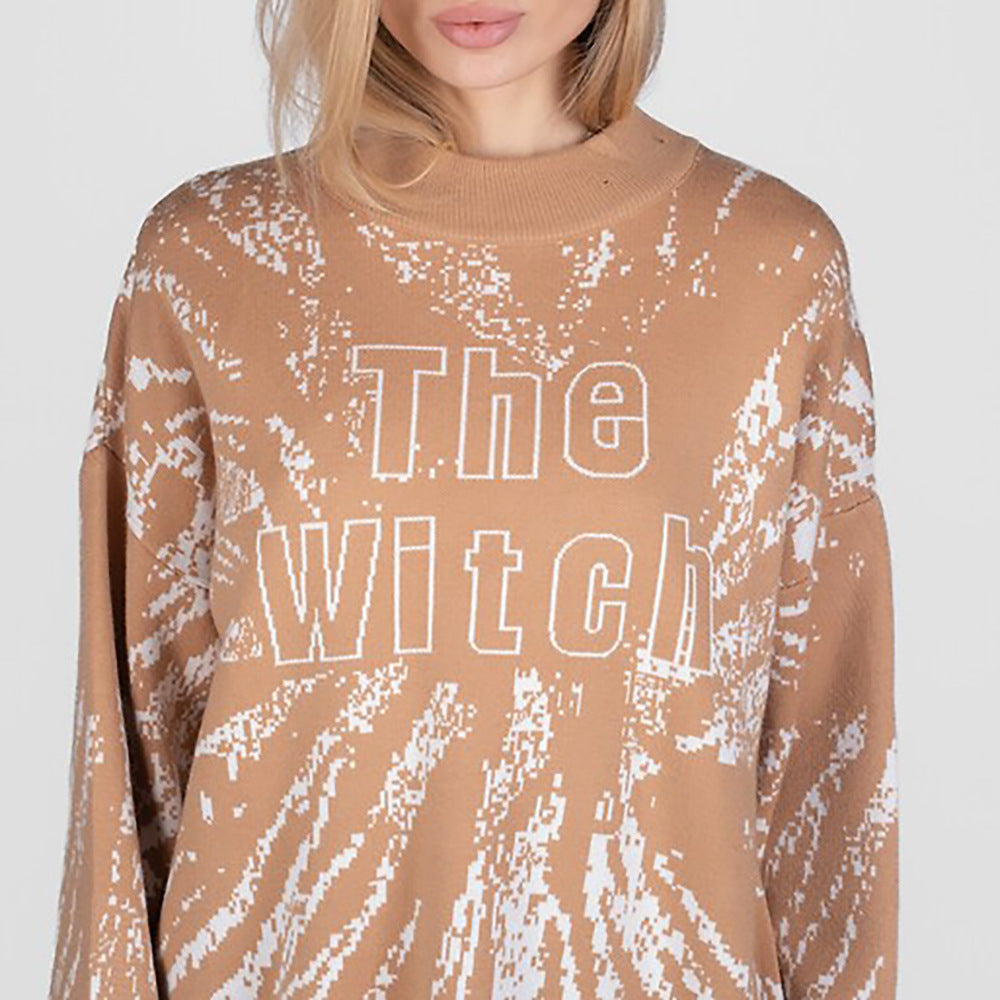 Women's Street Loose Letter Embroidery Personalized Tatted Sweaters