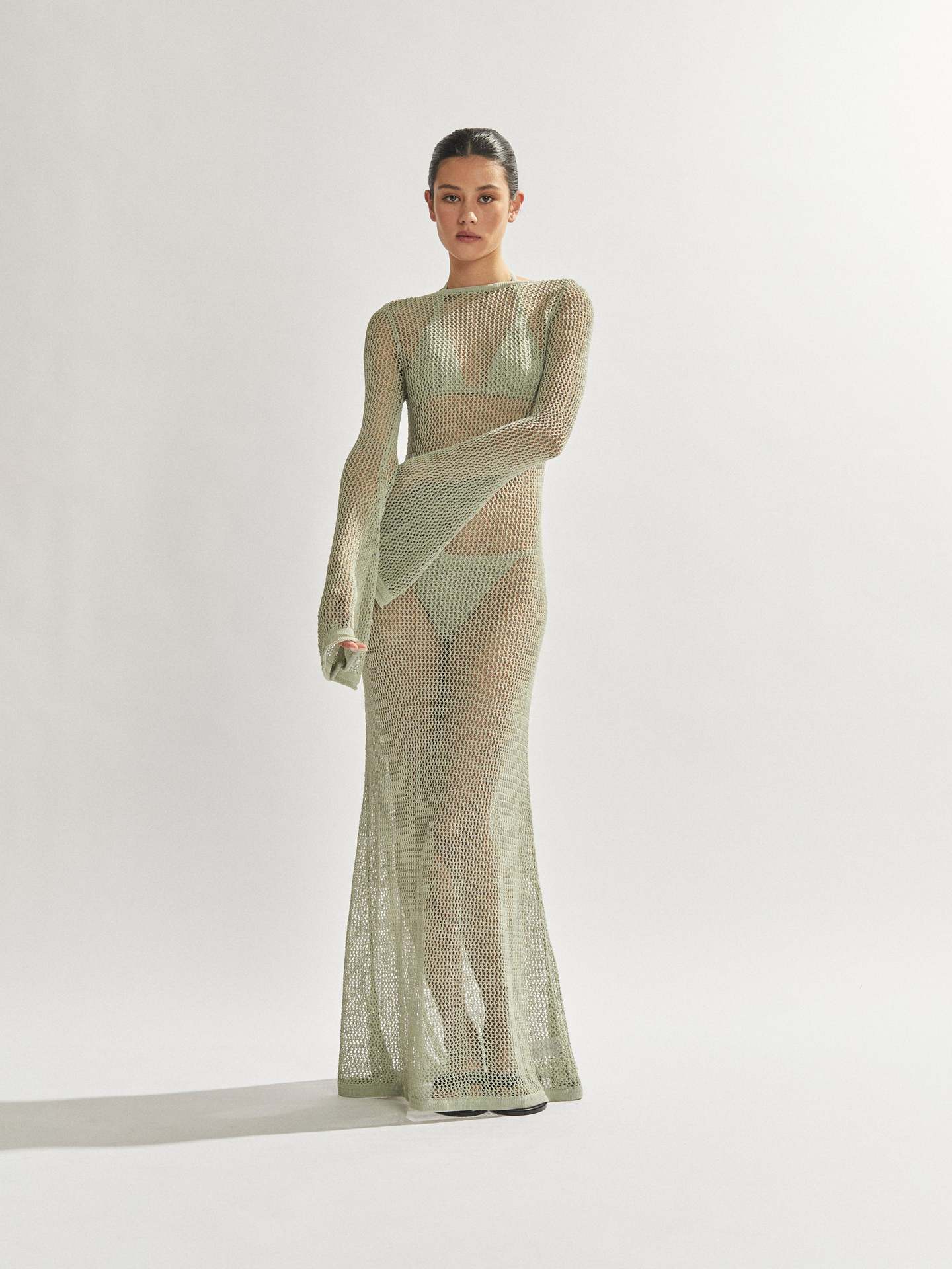Women's Long Sleeve Backless Sexy Mopping Maxi Dresses